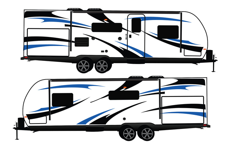 Replacement Rv Graphics Decals Replacement graphics decals for RVs Travel Trailer (kit RG15003)