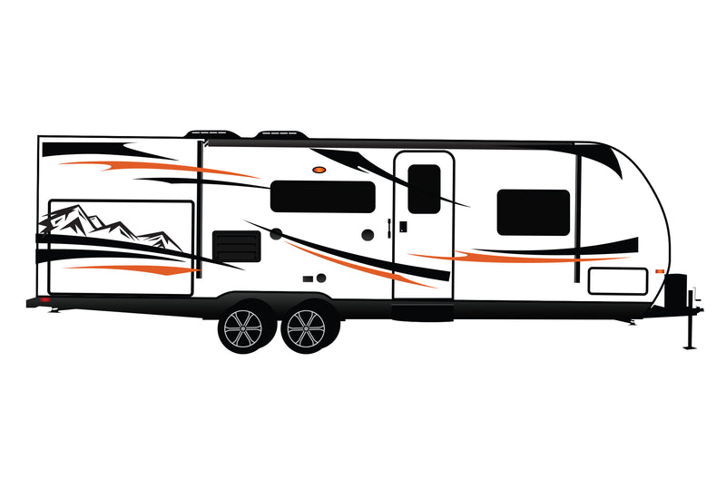 Replacement graphics decals for RVs Travel Trailer (kit RG15004)