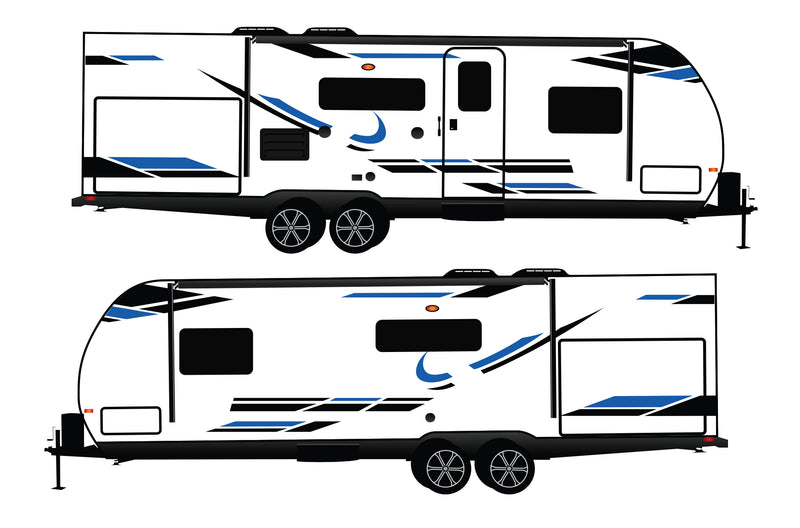 Replacement Rv Graphics Decals Replacement graphics decals for RVs Travel Trailer (kit RG15005)
