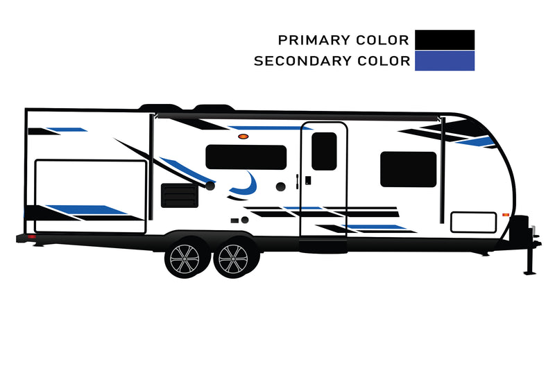 Replacement graphics decals for RVs Travel Trailer (kit RG15005)