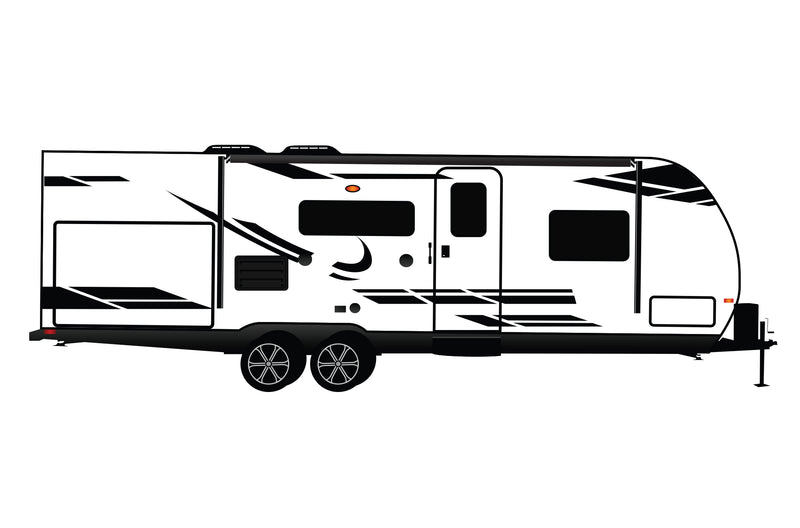 Replacement graphics decals for RVs Travel Trailer (kit RG15005)