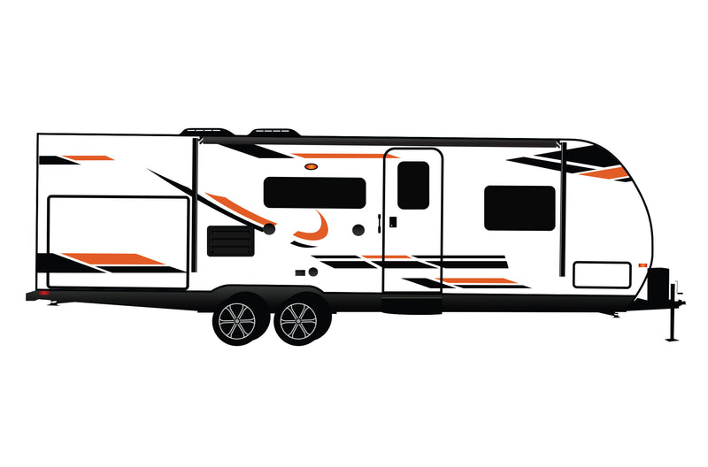 Replacement graphics decals for RVs Travel Trailer (kit RG15005)