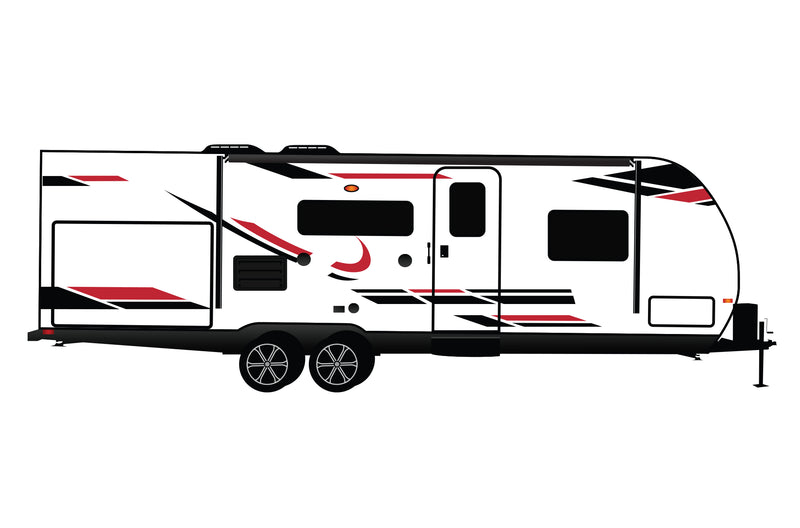 Replacement graphics decals for RVs Travel Trailer (kit RG15005)