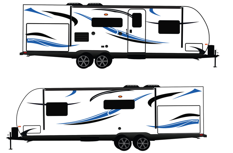 Replacement graphics decals for RVs Travel Trailer (kit RG15006)