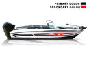 Replacement graphics decals for bass boat (Kit RG25004)

