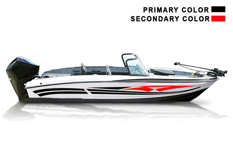 Replacement graphics decals for bass boat (Kit RG25004)

