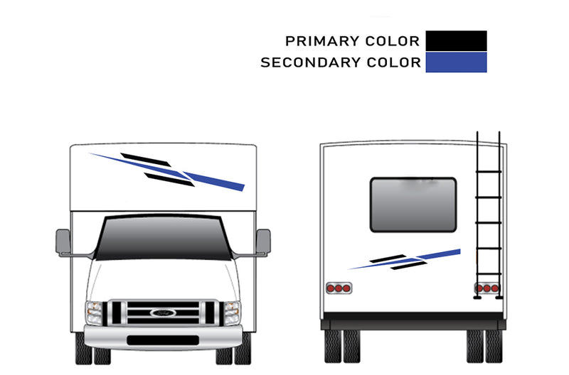 Replacement graphics front and back decals for RVs Motorhome Class C (Kit RG15000)