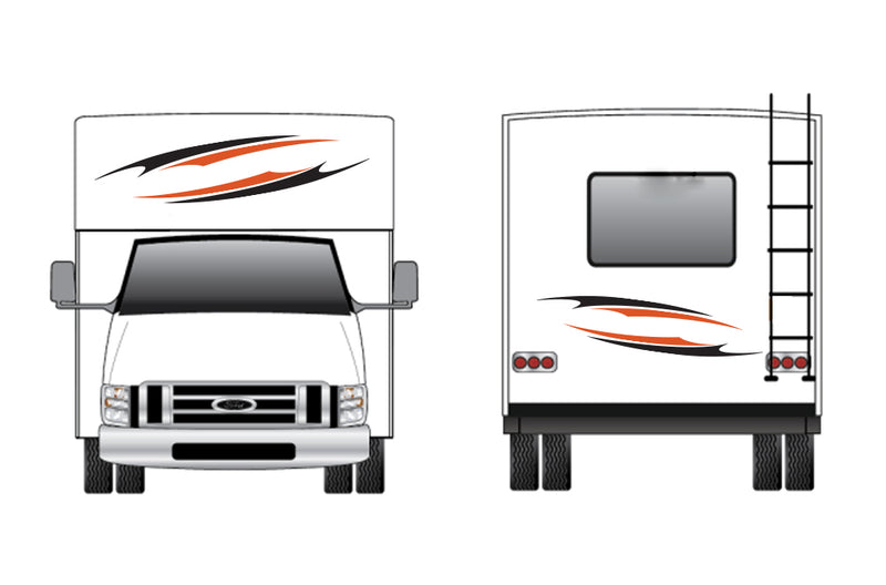 Replacement front & back decals for RV Motorhome Class C (Kit RG15003)