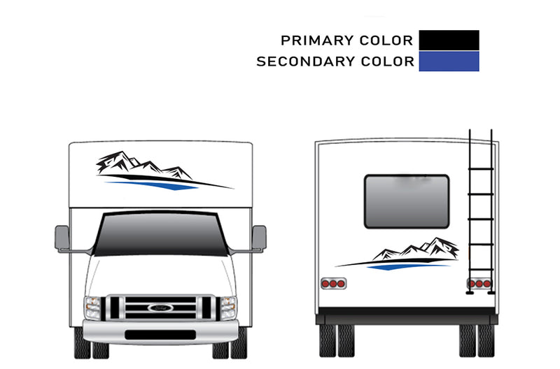 Replacement graphics front and back decals for RVs Motorhome Class C (Kit RG15004)