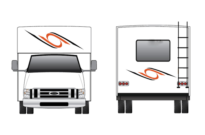 Replacement front & back decals for RV Motorhome Class C (Kit RG15005)