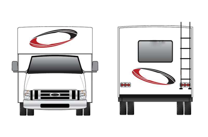 Replacement front & back decals for RV Motorhome Class C (Kit RG15007)