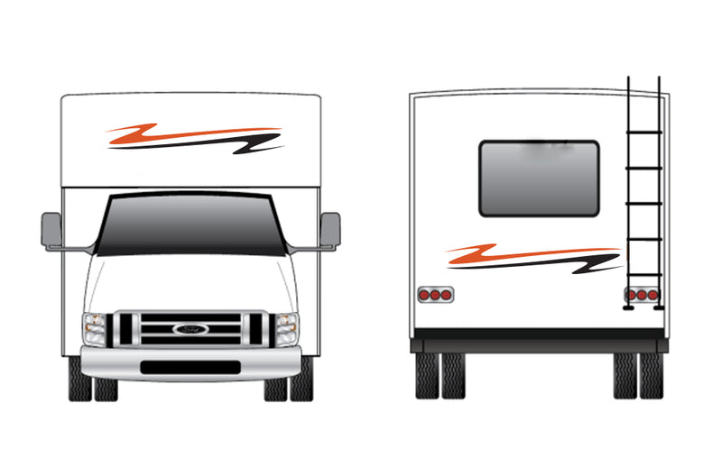 Replacement front & back decals for RV Motorhome Class C (Kit RG15008)