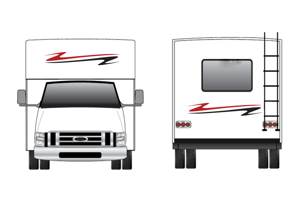 Type C Rv Sticker Replacement front & back decals for RV Motorhome Class C (Kit RG15008)