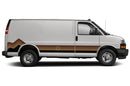 Retro Mountain Stripes Side Graphics Decals for Chevrolet Express