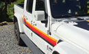 Retro mountain stripes graphics decals compatible with Jeep Gladiator JT