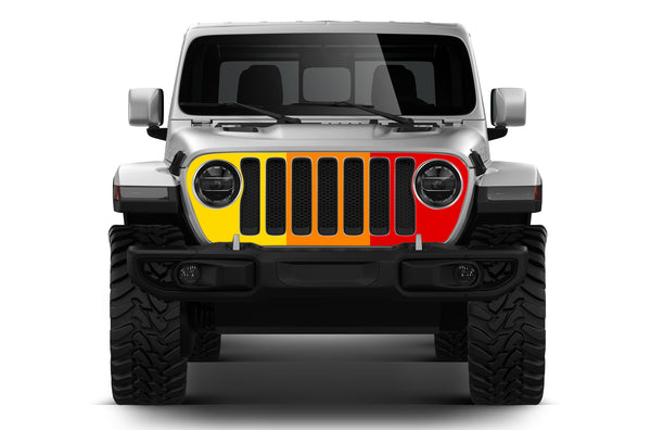 Retro print grille graphics decals compatible with Jeep Gladiator JT