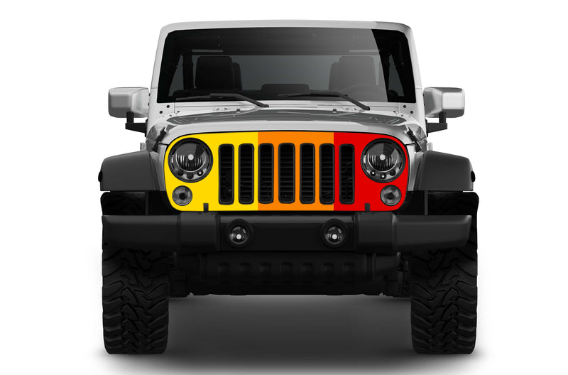 Retro print grille graphics decals compatible with Jeep Wrangler JK