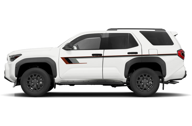 Retro side stripes center graphics decals for Toyota 4Runner