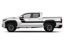 Retro style double center stripes graphics decals for Toyota Tacoma