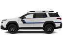 Retro style double center hash stripes graphics decals compatible with Subaru Outback