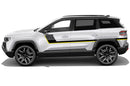 Retro-style double center stripes graphics decals for Jeep Compass