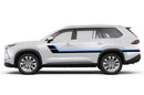 Retro double center hash stripes compatible with Toyota Highlander