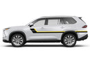 Retro double center hash stripes compatible with Toyota Highlander