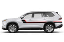 Retro double center hash stripes compatible with Toyota Highlander