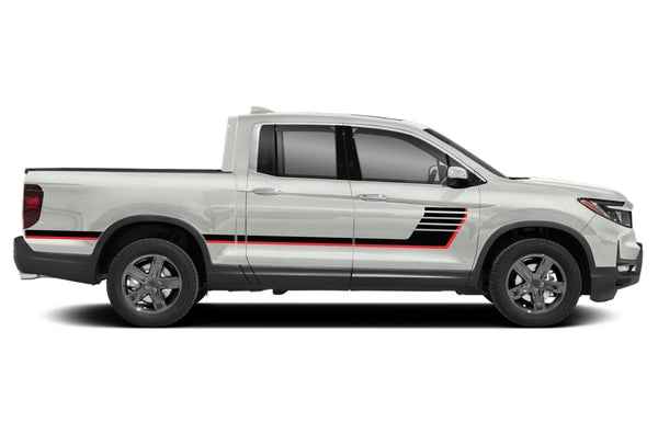 Retro-style double hash stripes graphics decals for Honda Ridgeline