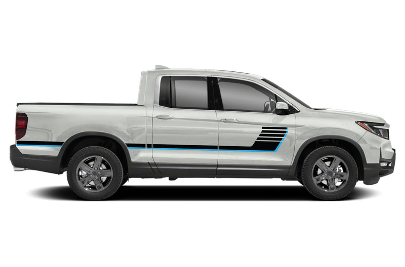 Retro-style double hash stripes graphics decals for Honda Ridgeline