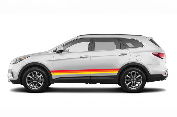 Retro themes graphics decals compatible with Hyundai Santa Fe 2019-2023