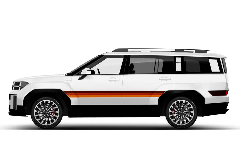 Retro themes side graphics decals for Hyundai Santa Fe