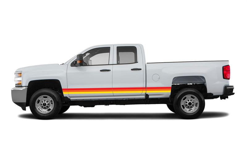 Retro themes center decals for Chevrolet Silverado 2500HD 2015-2019