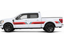 Retro V-style racing side stripes graphics compatible with Ford F150