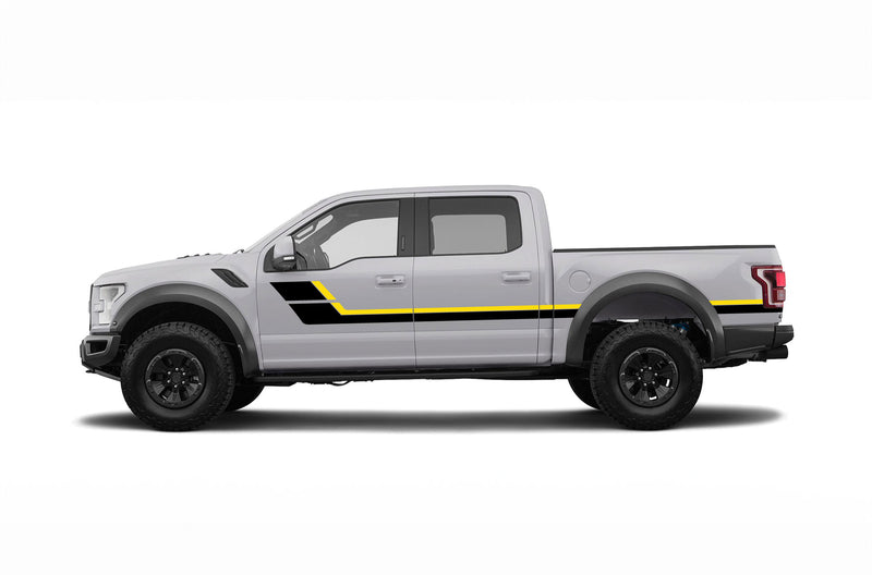 Retro style center double stripes for Ford F150 Raptor 2017-2020