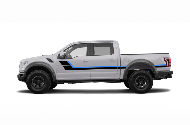 Retro style center double stripes for Ford F150 Raptor 2017-2020