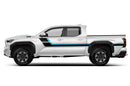 Retro style double center stripes graphics decals for Toyota Tacoma