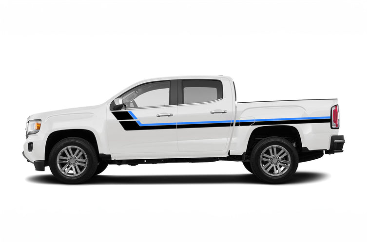 Retro style center stripes graphics decals for GMC Canyon 2015-2022