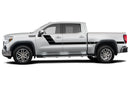 Retro style double center hash stripes graphics decals for GMC Sierra