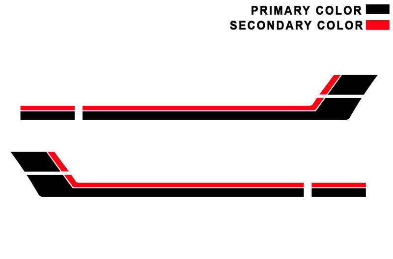 Retro style double center hash stripes graphics decals compatible with Toyota Sequoia