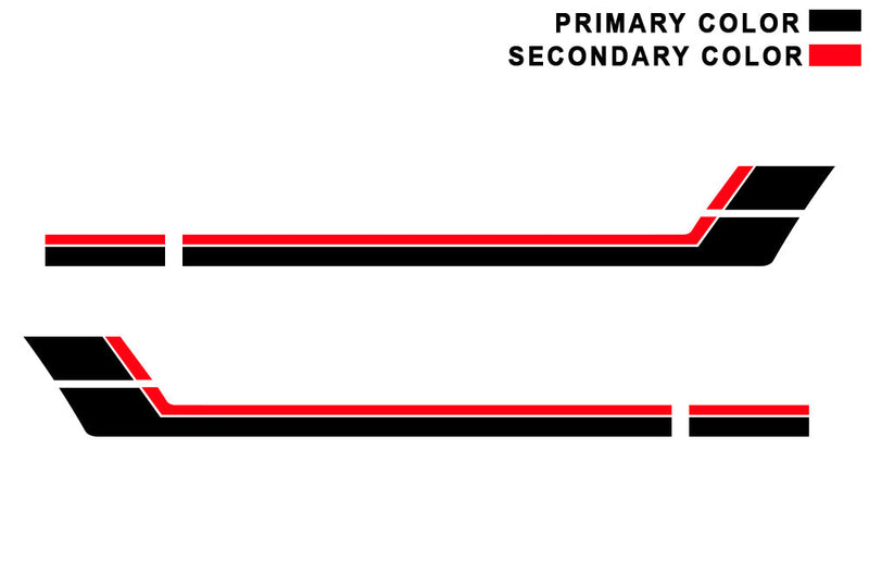 Retro style double center hash stripes graphics decals compatible with Honda Ridgeline