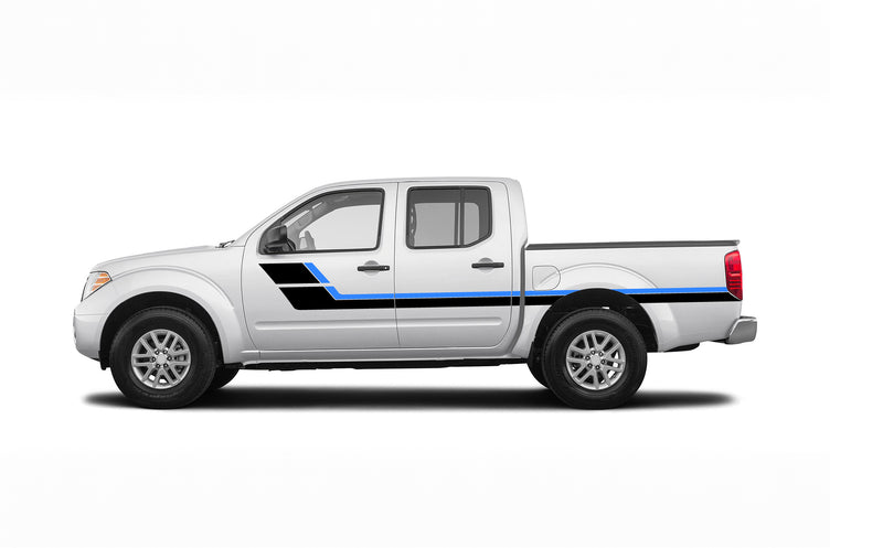 Retro style hash stripes graphics decals for Nissan Frontier 2005-2021