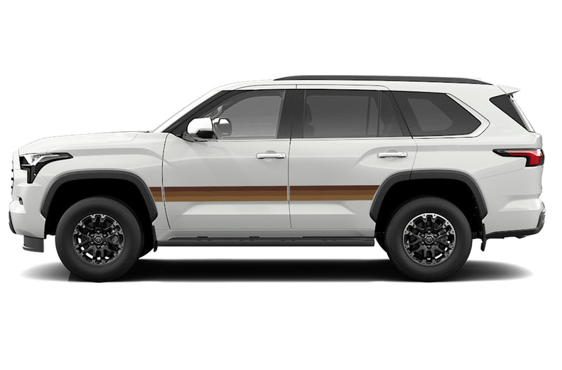 Retro themes side center graphics vinyl decals for Toyota Sequoia