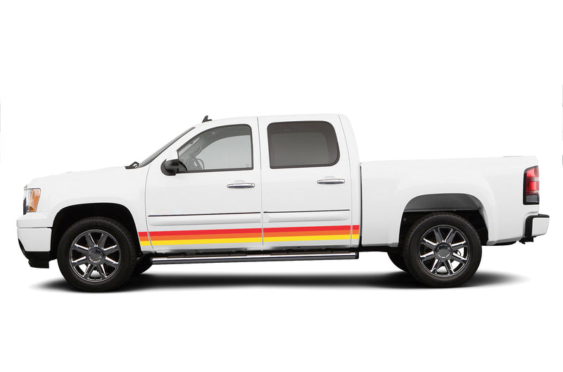 Retro themes side center graphics decals for GMC Sierra 2007-2013