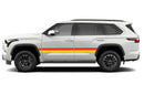 Retro themes side center graphics vinyl decals for Toyota Sequoia