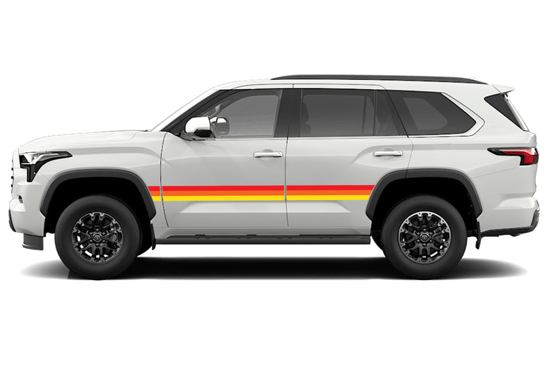 Retro themes side center graphics vinyl decals for Toyota Sequoia