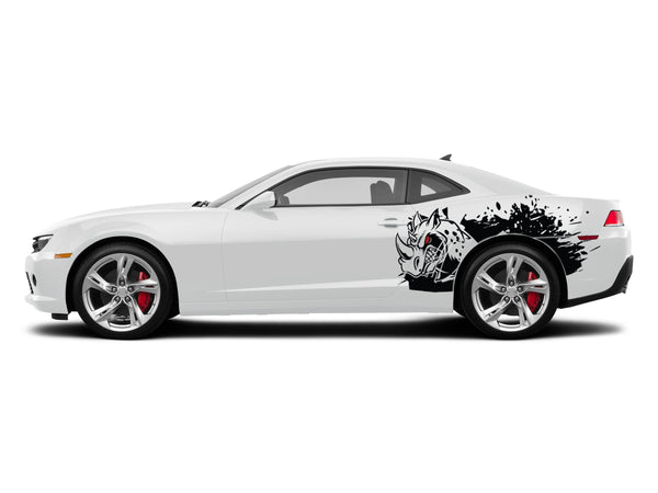 Rhino hit side graphics decals for Chevrolet Camaro 2010-2015