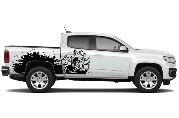 Rhino splash side graphics decals for Chevrolet Colorado 2015-2022