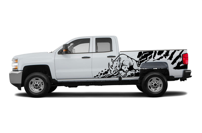 Rhino splash graphics decals for Chevrolet Silverado 2500HD 2015-2019