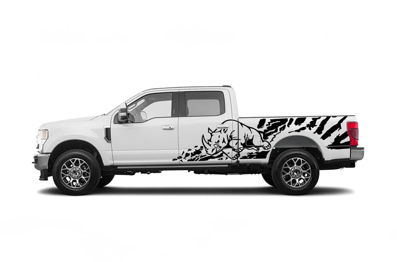 Rhino splash side graphics decals for Ford F250 2017-2022